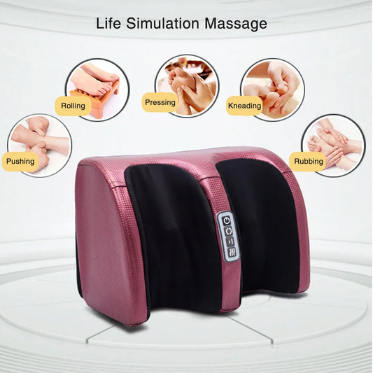 Electric Foot Massager Heating Therapy Hot Compression Shiatsu Kneading Roller Muscle Relaxation Pain Relief Foot Spa Machine Healthy Happiness Luckly Store