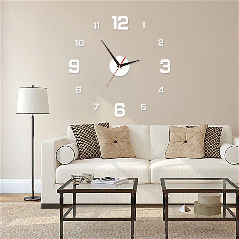 Frameless Modern 3D Wall Clock - Snugior