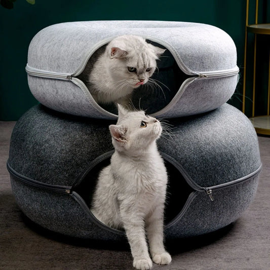 Donut Cat Bed Interactive Tunnel - Snugior