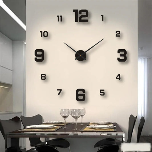 Frameless Modern 3D Wall Clock - Snugior