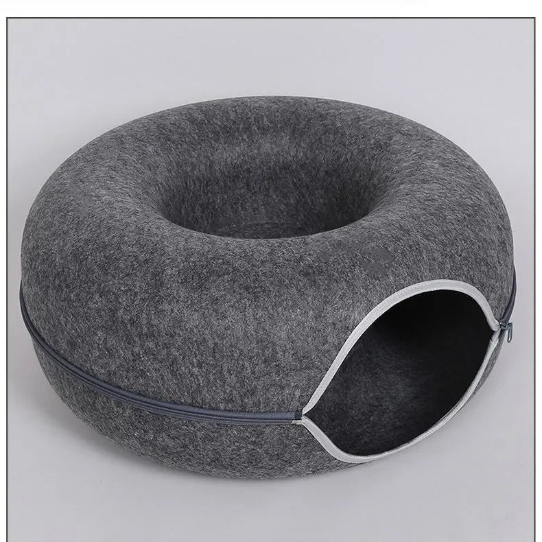 Donut Cat Bed Interactive Tunnel - Snugior