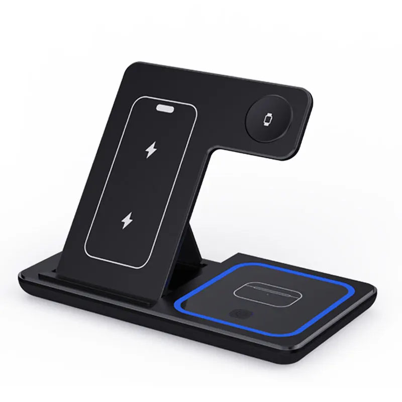 3 In 1 LED Fast Wireless Charger Stand (Foldable) Opansten Factory Store