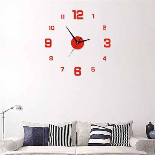 Frameless Modern 3D Wall Clock - Snugior