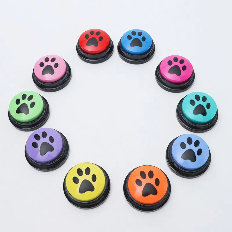 Recordable Dog Communication Buttons with Cute Claw Print - Snugior