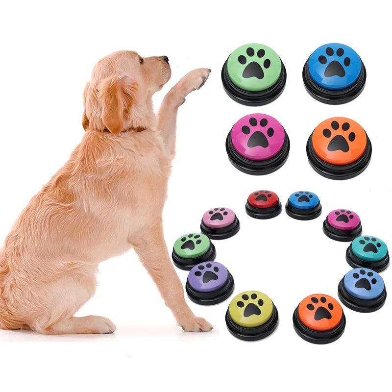 Recordable Dog Communication Buttons with Cute Claw Print - Snugior
