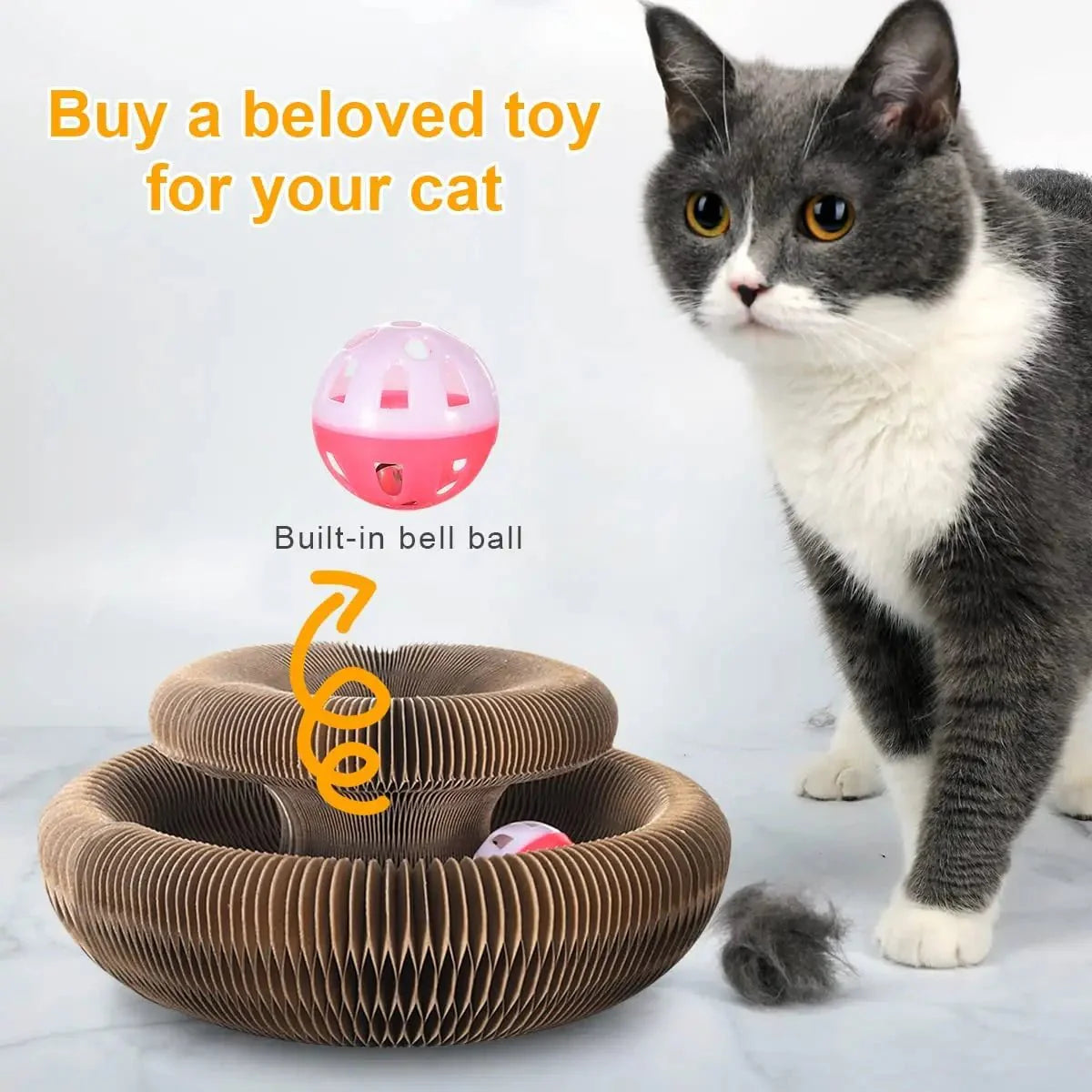 Magic Cat Scratch Organ Board Cat Toy with Ball - Snugior